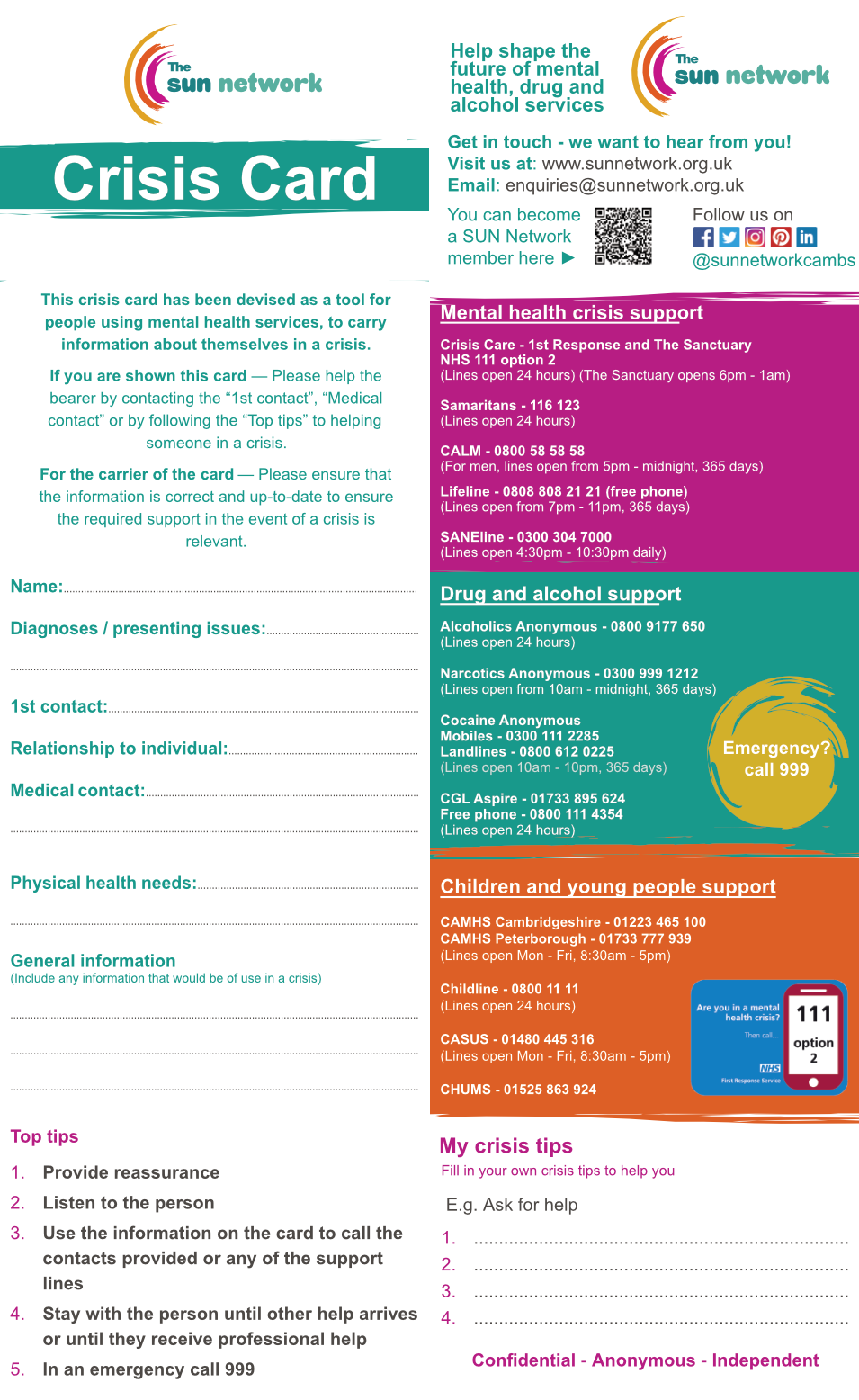 Crisis Card