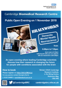 Cambridge BRC Public Open Evening Poster