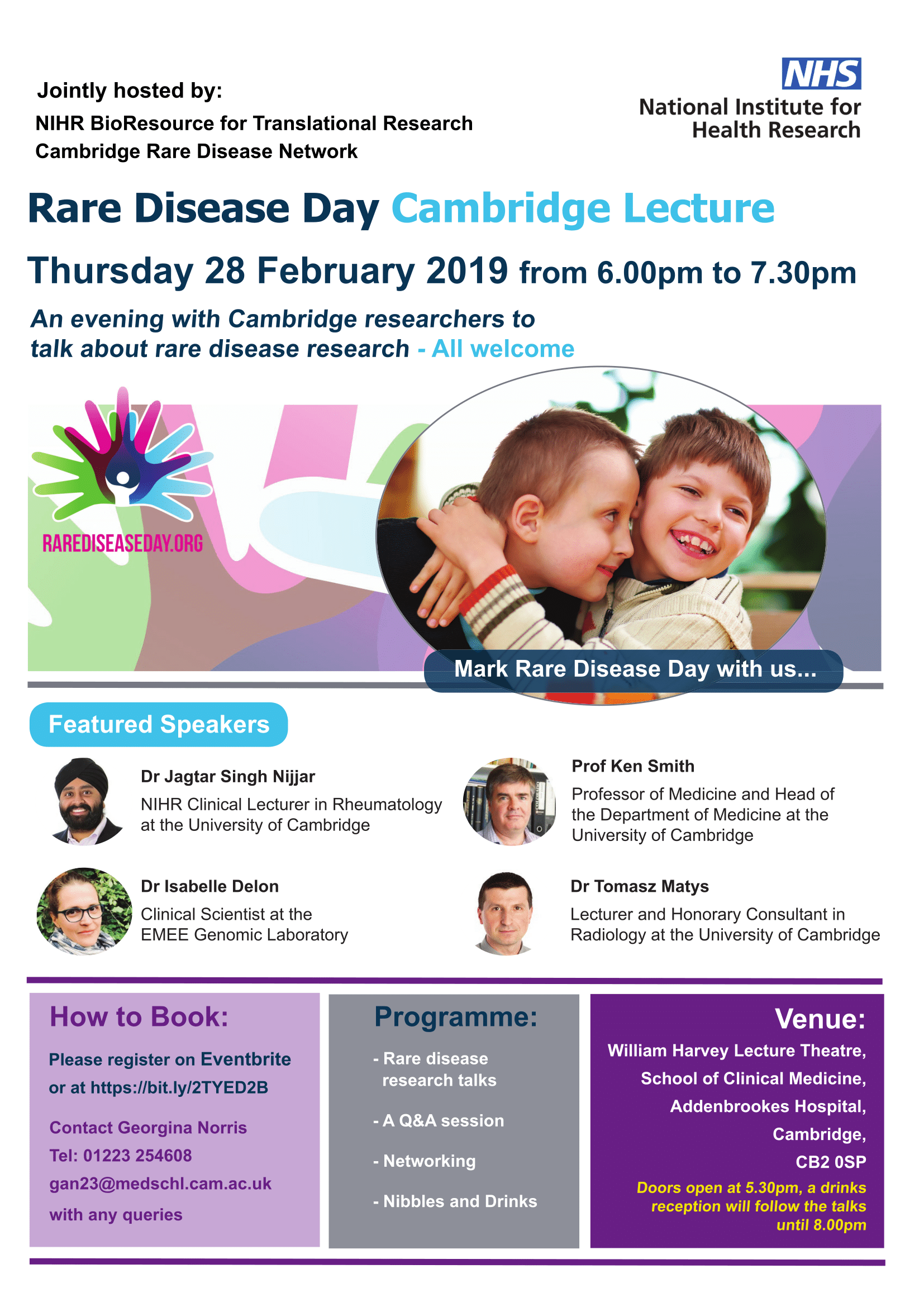 Rare Disease Day Cambridge Lecture Poster -1