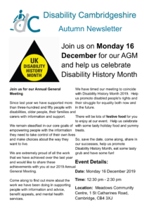 Disability Cambridgeshire Newsletter