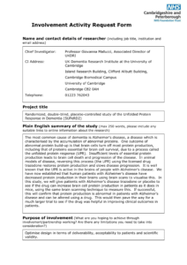 Dementia research form