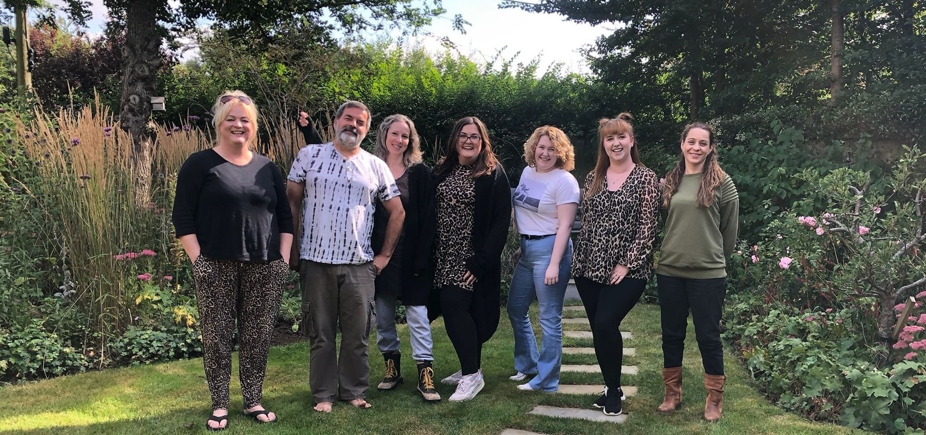 Team photo with Lois, KC, Jayne, Natasha, Vickie, Charlotte and Anne