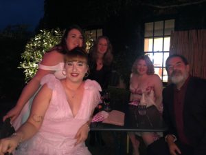 Picture of Charlotte, Vickie, Jayne and KC with Natasha at her wedding