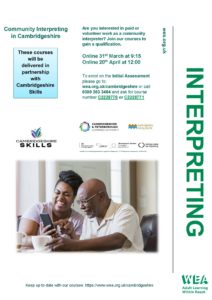 Community Interpreting Initial Assessments March and April