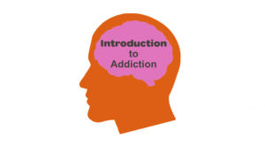 Intro to addiction image - brain and silhouette