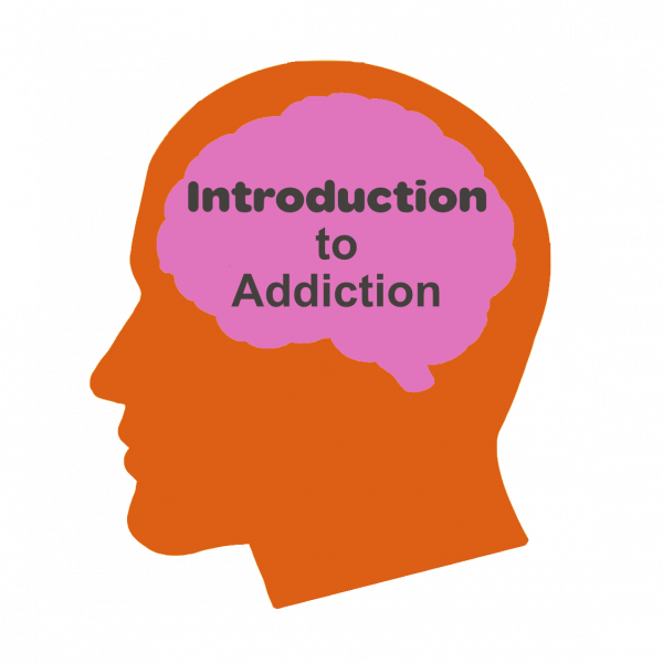 Intro to addiction image – brain and silhouette Intro to addiction image - brain and silhouette